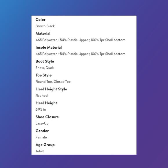 Ladies Size 6 Temp Rated Water & Skid Resitant Winter Snow Boots - Picture 7 of 12